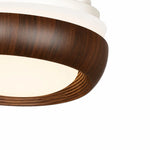 Load image into Gallery viewer, Close view of the walnut-tone light housing