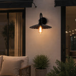 Load image into Gallery viewer, Outdoor wall sconce beside a patio seating area