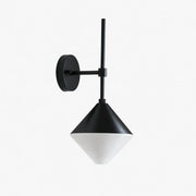 black and white outdoor waterproof wall sconce front view