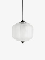 Charger l'image dans la visionneuse de galerie, Lustre américain vintage en verre crème en forme d'Eloise