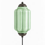 Cargar imagen en el visor de la Galería, Eloise fluted milk-glass plug-in wall sconce