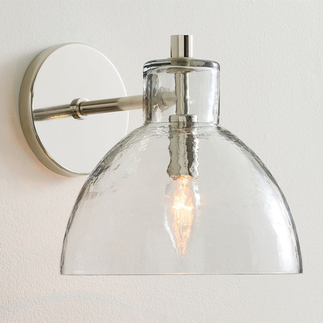Applique double en verre recyclé Glavira - Éclairage mural d'intérieur en laiton