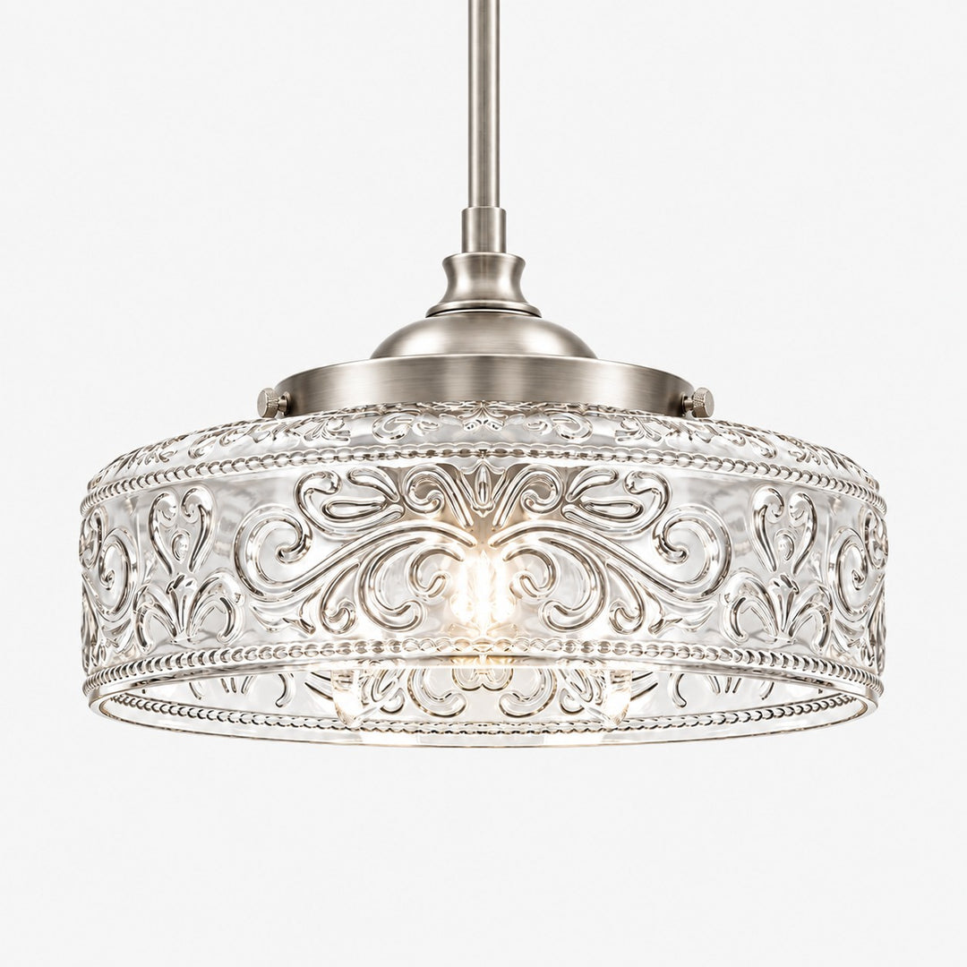 Vintage Adjustable Glass Pendant Light