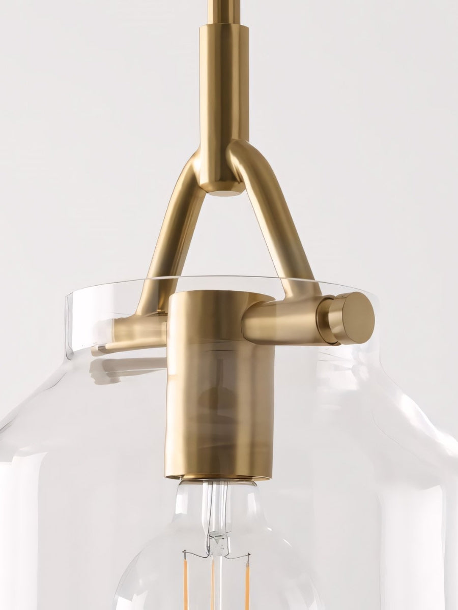 Hanton Nordic Metal Henry Pendant Light - Minimalist Glass And Metal Shade