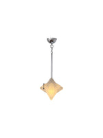 Cargar imagen en el visor de la Galería, Lámpara colgante Art Déco Star de cristal esmerilado con estilo geométrico - Astris Elara 
