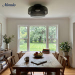 Cargar imagen en el visor de la Galería, Luz de techo empotrada de vidrio multicapa escultórica Verdoma Diseño moderno escandinavo para espacios de vida