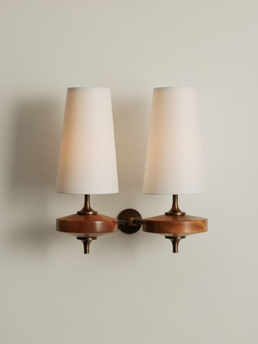 Rowan Retro Fabric Shade Wall Sconce – Classic Fabric Lighting For Bedroom