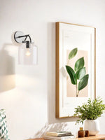 Load image into Gallery viewer, Stairway Wall Sconce – Minimalist Wall Lamp In Vintage Gold And Black Metal
