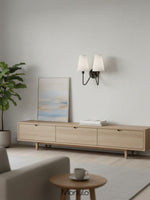 Load image into Gallery viewer, Rowan Fabric Shade Wall Sconce – Modern Industrial Light for Bedroom
