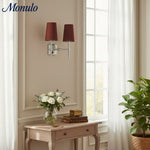 Load image into Gallery viewer, Rowan Elegant White-Linen Shade Wall Lamp – Retro Metal Wall Light for Bedroom &amp; Hallway