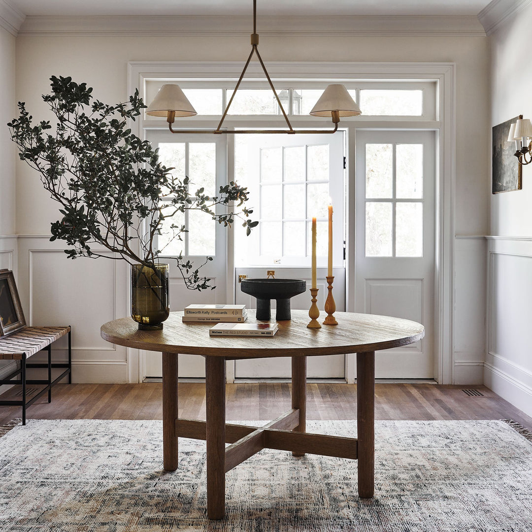 Diora Linen Shade Chandelier - 2 or 4 Light Dining and Island Light