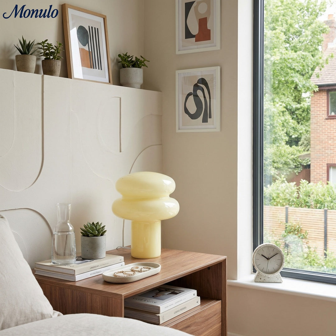 Coloria Minimalistische Opalglaslampe – Sanftes Leuchten für das Schlafzimmer