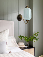 Load image into Gallery viewer, Vintage Milk Glass Sconce Bedside Hallway Eloise Wall Sconce
