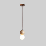 Bild in Gallery-Viewer laden, Travertin Stein Creme Retro Minimalistische LED Pendelleuchte
