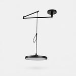 Load image into Gallery viewer, Black 30 cm movable round pendant light