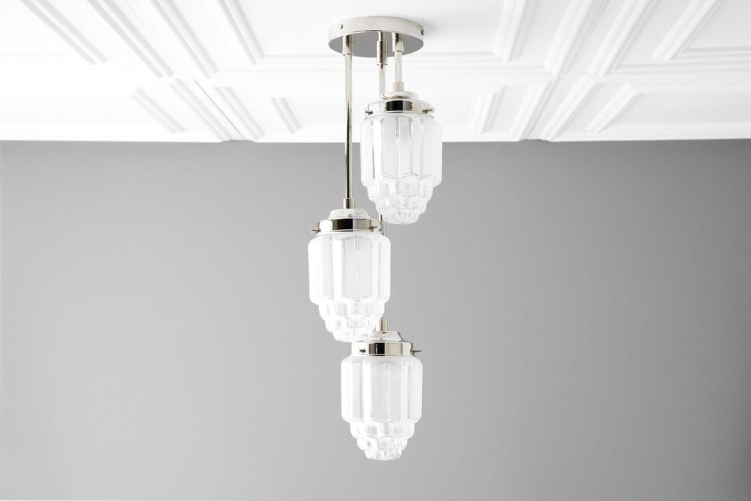 Tierlux Glass Pendant Light - Art Deco Globe Design