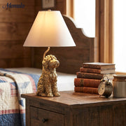 Pawdia Animal Bedside Table Lamp - Classic Fabric Shade Lighting