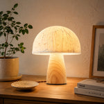 Cargar imagen en el visor de la Galería, Mushroom table lamp styled with plants and books