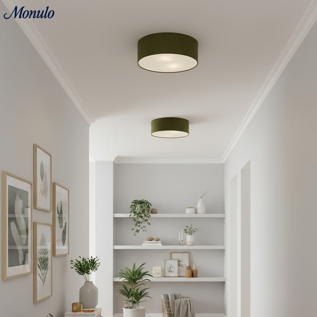 Dumora Drum Deckenleuchte zum Einbau - Leinen Schirm Moderne Eleganz