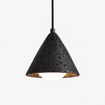 Cargar imagen en el visor de la Galería, Cratera Black Travertine Stone Pendant Light