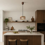 Bild in Gallery-Viewer laden, Vintage Travertine Metal Pendant Lamp for Dining Room