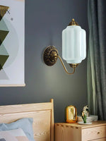Load image into Gallery viewer, Vintage Milk Glass Sconce Bedside Hallway Eloise Wall Sconce
