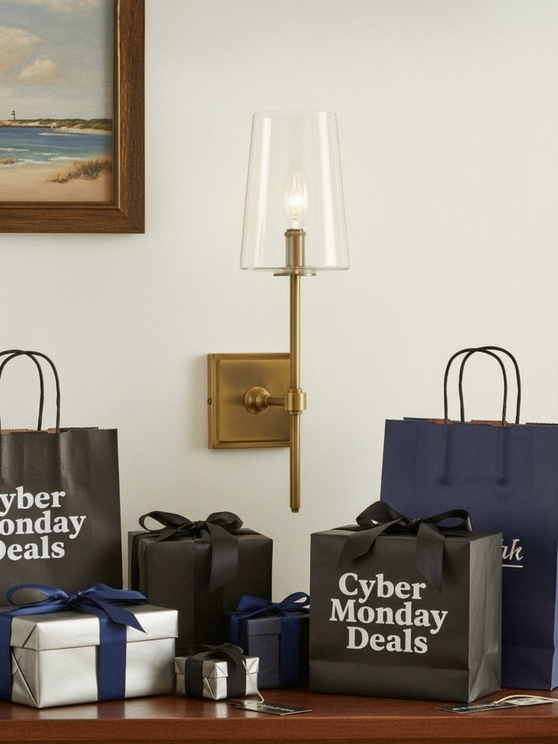 Derlina Clear Glass Sconce - Elegant Single To Triple Vanity Sconce