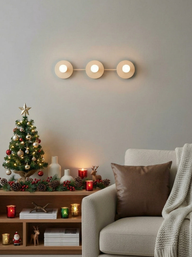 Minimal 3-Light Vanity Wall Sconce – Multiple Color Options Available