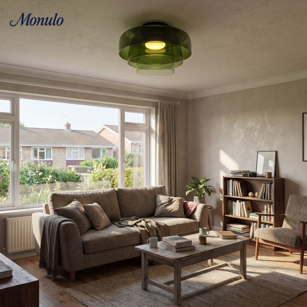 Luz de techo empotrada de vidrio multicapa escultórica Verdoma Diseño moderno escandinavo para espacios de vida