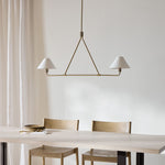 Load image into Gallery viewer, Diora Linen Shade Chandelier - 2 or 4 Light Dining and Island Light
