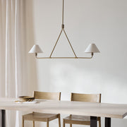 Diora Linen Shade Chandelier - 2 or 4 Light Dining and Island Light