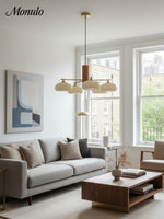 Load image into Gallery viewer, Medieval Log Style Vintage Glass Chandelier
