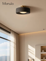 Cargar imagen en el visor de la Galería, Lámpara de techo empotrada de porcelana: luminaria moderna de perfil bajo 
