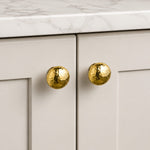 Cargar imagen en el visor de la Galería, Hammered solid brass cabinet knob