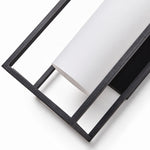 Bild in Gallery-Viewer laden, Allora Black Outdoor Wall Lamp with White Glass Shade