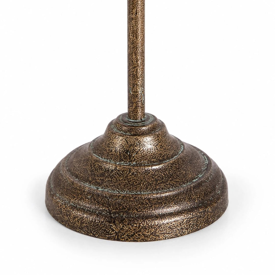 Vintage Brass Wheat Floor Candle Holder