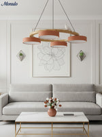 Load image into Gallery viewer, Modern Creative Colourful Circle Bird Chandelier