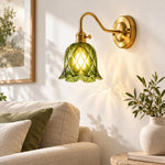 Cargar imagen en el visor de la Galería, Japanese Ruffle Glass Wall Lamp