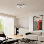 Load image into Gallery viewer, Rippled glass ceiling light installed in a Bauhaus-inspired living room