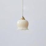 Load image into Gallery viewer, Brass Resin Petal Plug-In Pendant