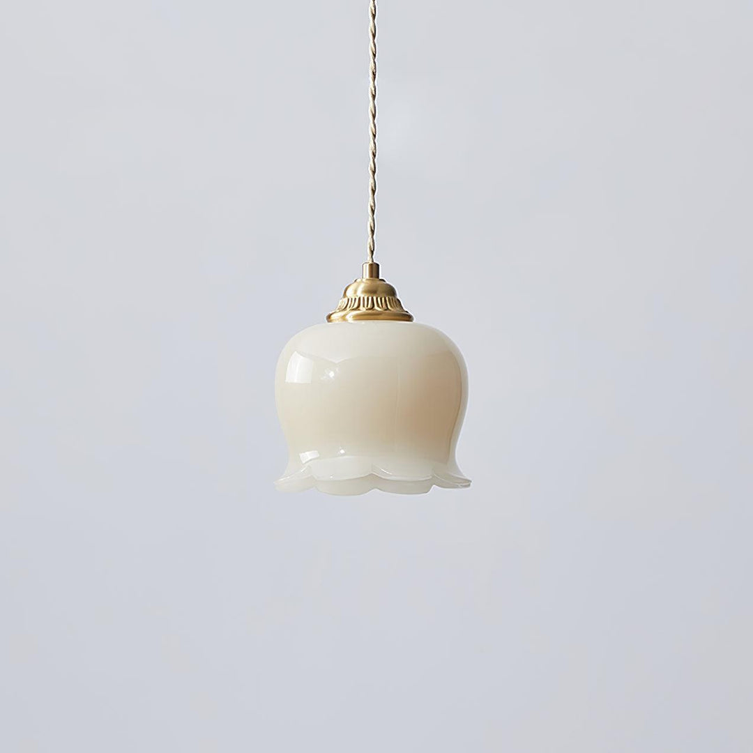 Brass Resin Petal Plug-In Pendant