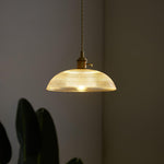 Charger l'image dans la visionneuse de galerie, Polished Brass Domed Glass Plug-In Pendant