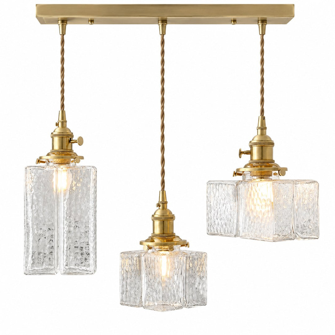 Three Clear Sugar Cubes, 60 cm Canopy, Mixed Sizes