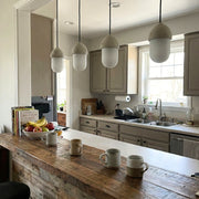 Suspension moderne Orbaltis en grappes d'orbes - Lampe suspendue en pierre naturelle et verre pour salon ou cuisine