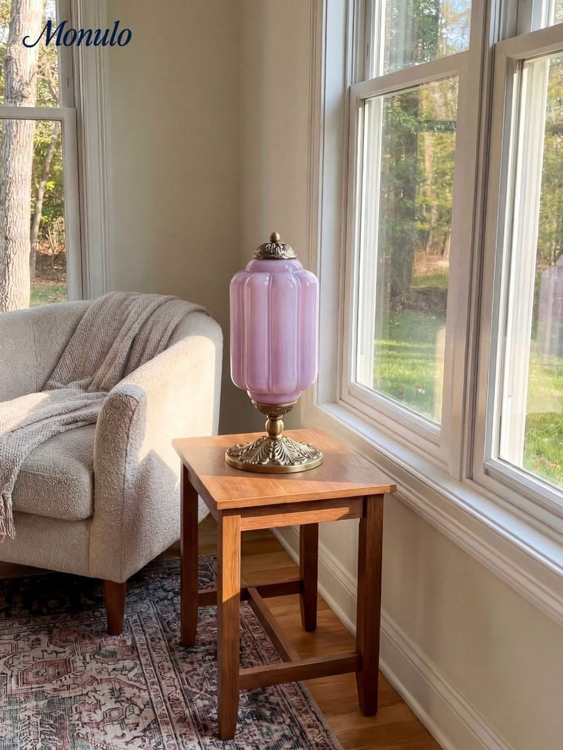 Lampe de table Eloise en verre vintage