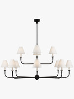 Load image into Gallery viewer, Sleek Chandelier Featuring Layered Linear Silhouette

