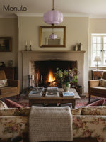 Load image into Gallery viewer, Vintage Milk Glass Semi Flush Mount Eloise Pendant Light
