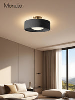 Cargar imagen en el visor de la Galería, Lámpara de techo empotrada de porcelana: luminaria moderna de perfil bajo 
