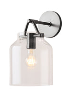 Load image into Gallery viewer, Stairway Wall Sconce – Minimalist Wall Lamp In Vintage Gold And Black Metal
