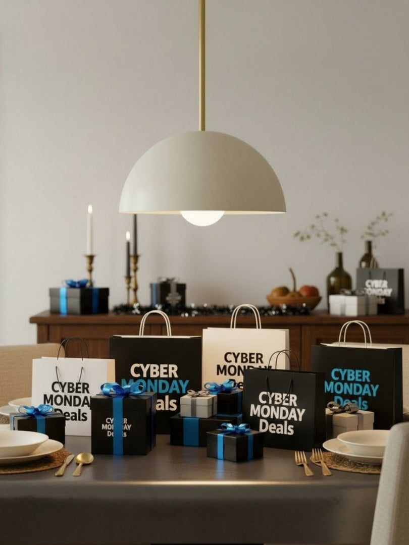 Metio Dome Pendant Light – Modern Brass Pendant for Kitchen & Dining